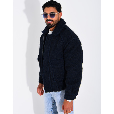 Veste en laine à poches
