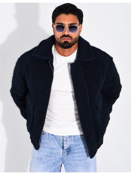 Veste en laine à poches