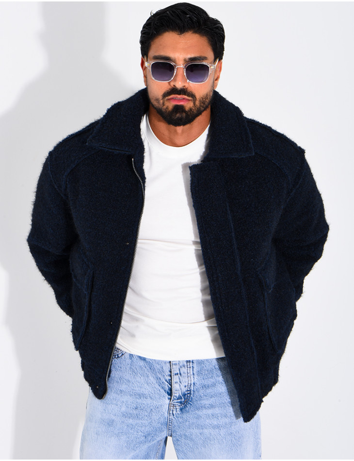 Veste en laine à poches