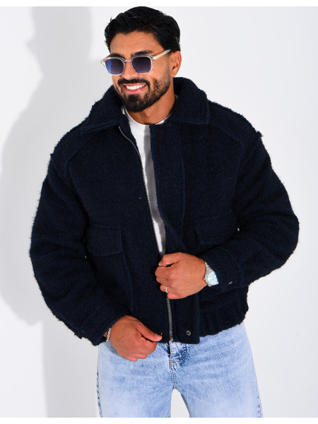 Veste en laine à poches