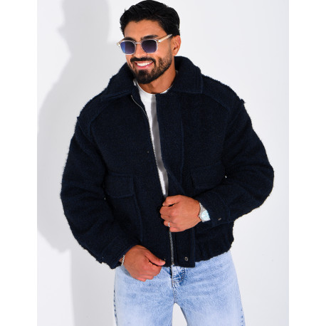 Veste en laine à poches