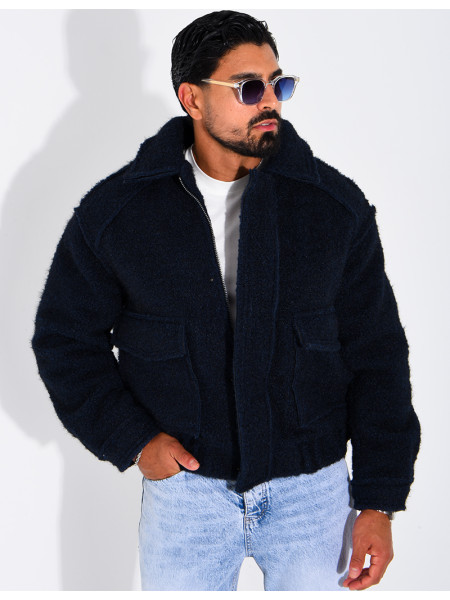 Veste en laine à poches