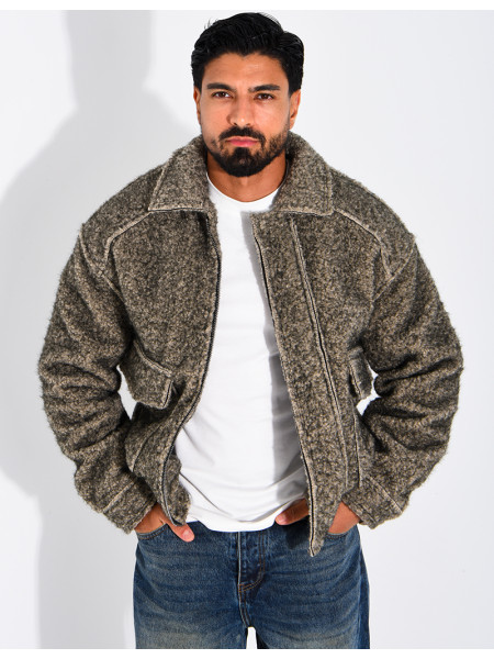 Veste en laine à poches