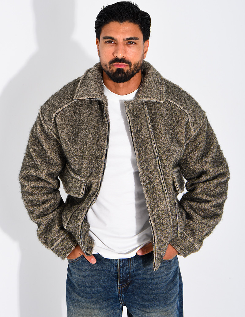 Veste en laine à poches
