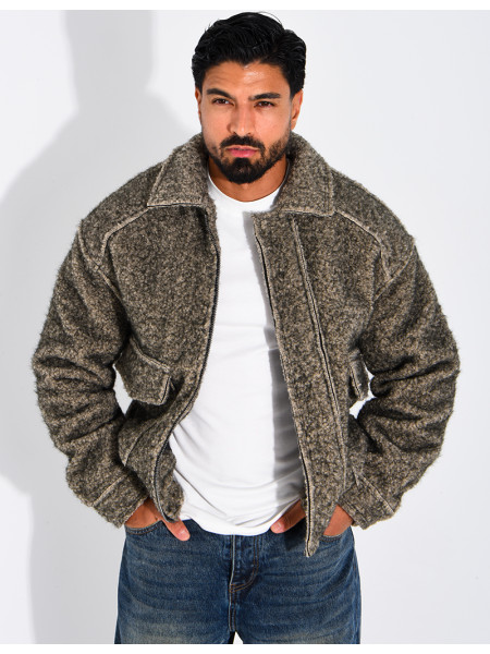 Veste en laine à poches