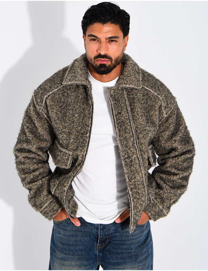 Veste en laine à poches