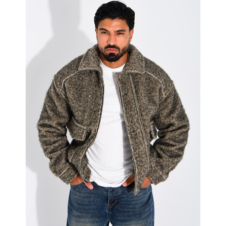 Veste en laine à poches