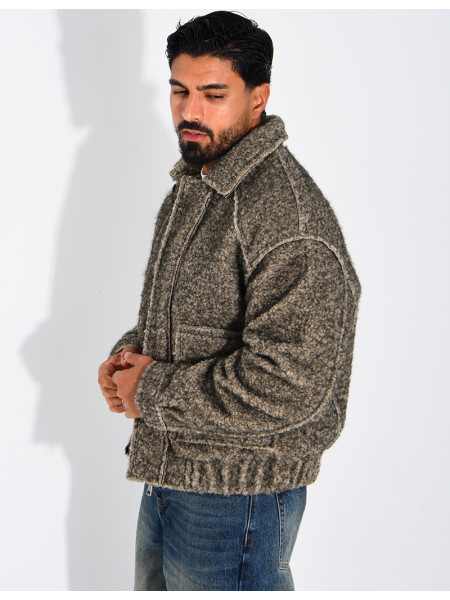 Veste en laine à poches