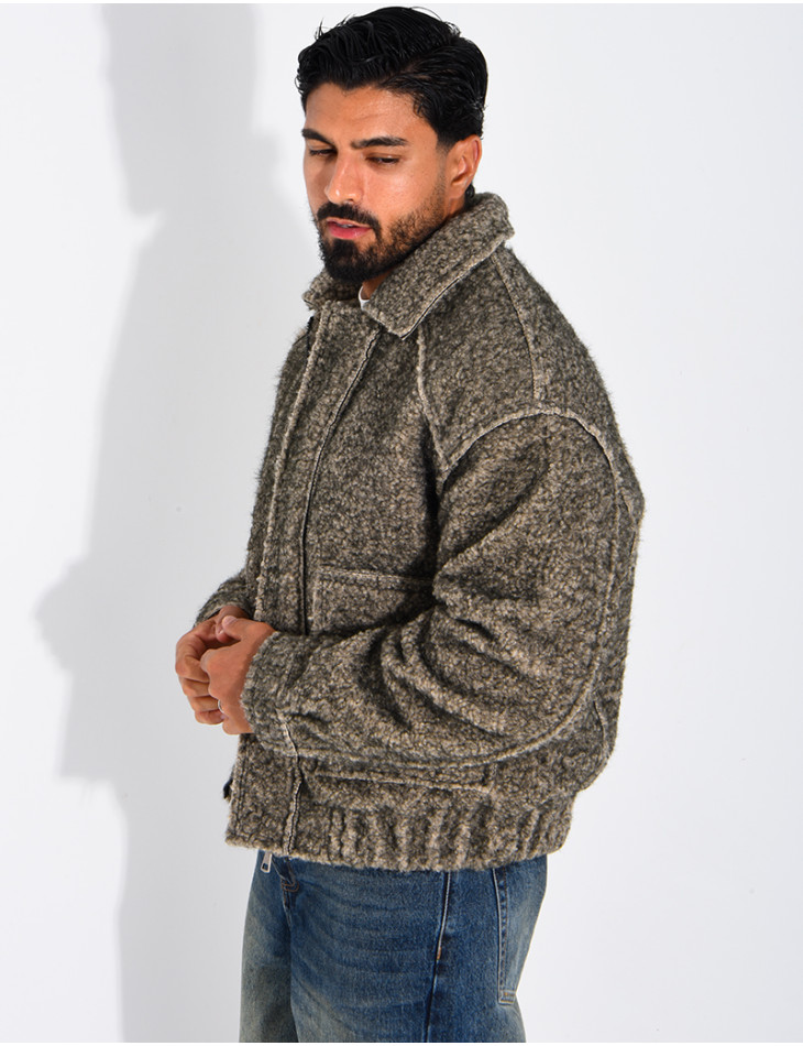 Veste en laine à poches