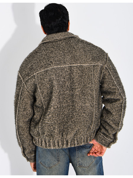 Veste en laine à poches