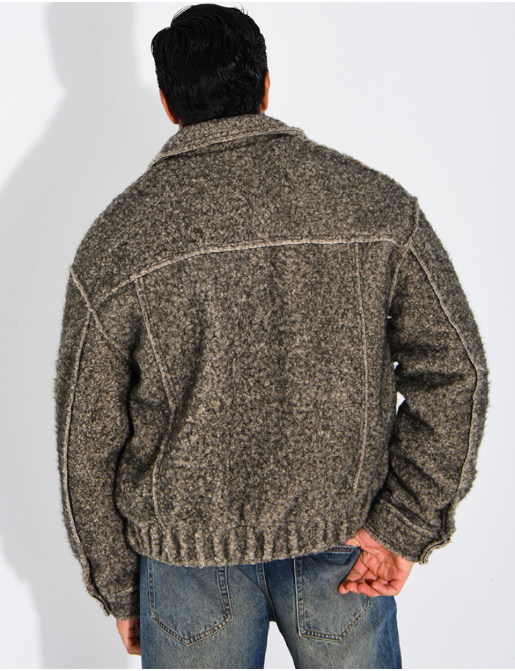Veste en laine à poches
