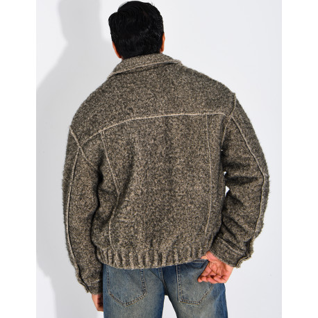 Veste en laine à poches