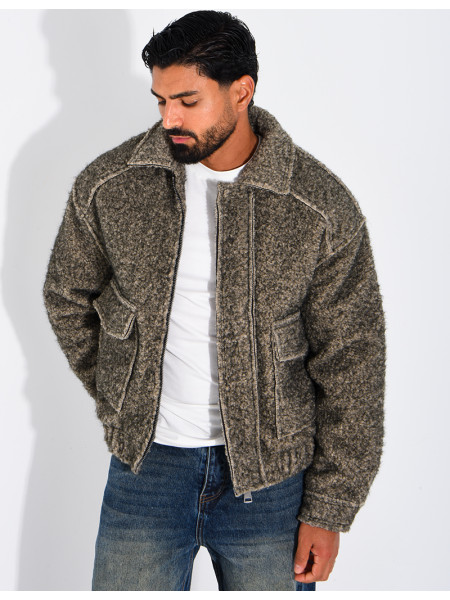 Veste en laine à poches
