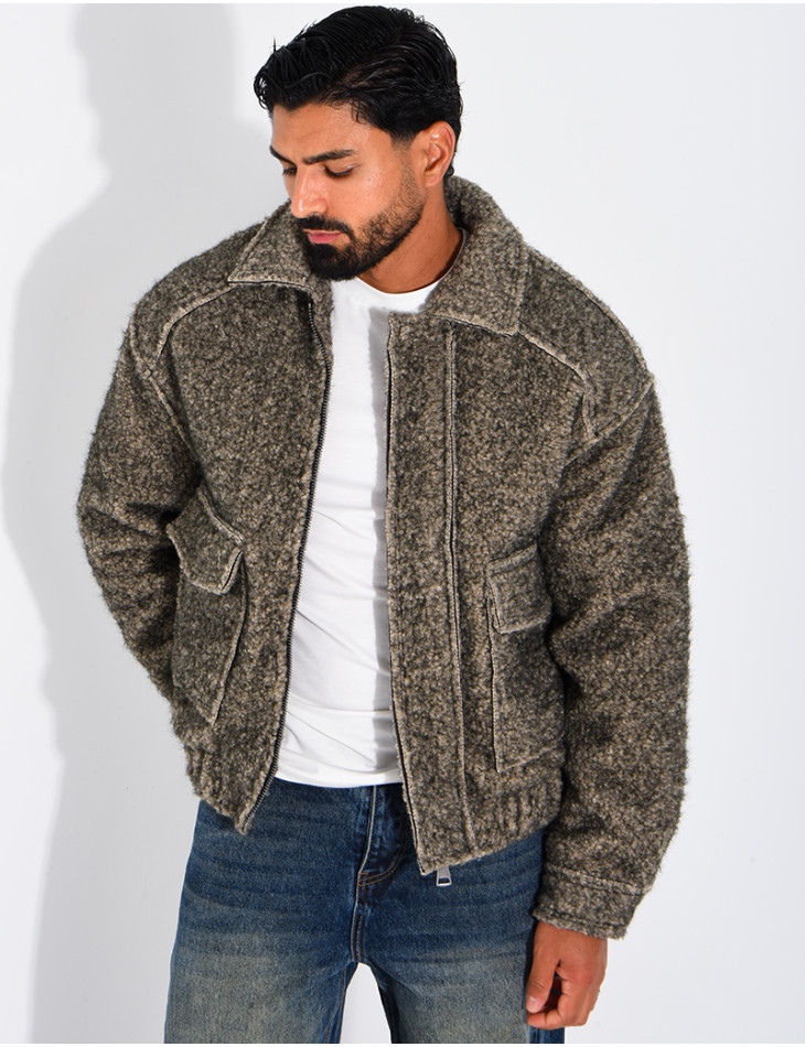 Veste en laine à poches