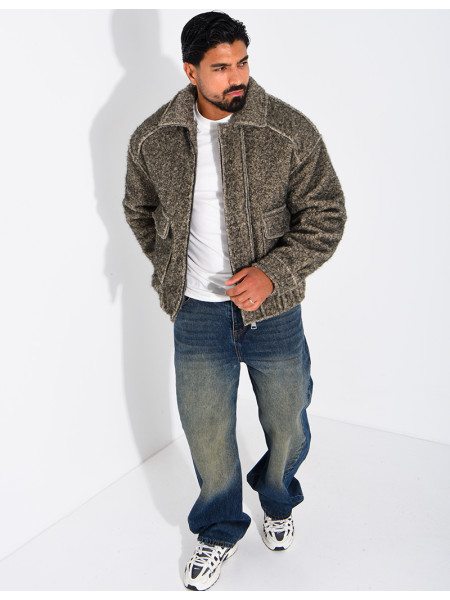 Veste en laine à poches
