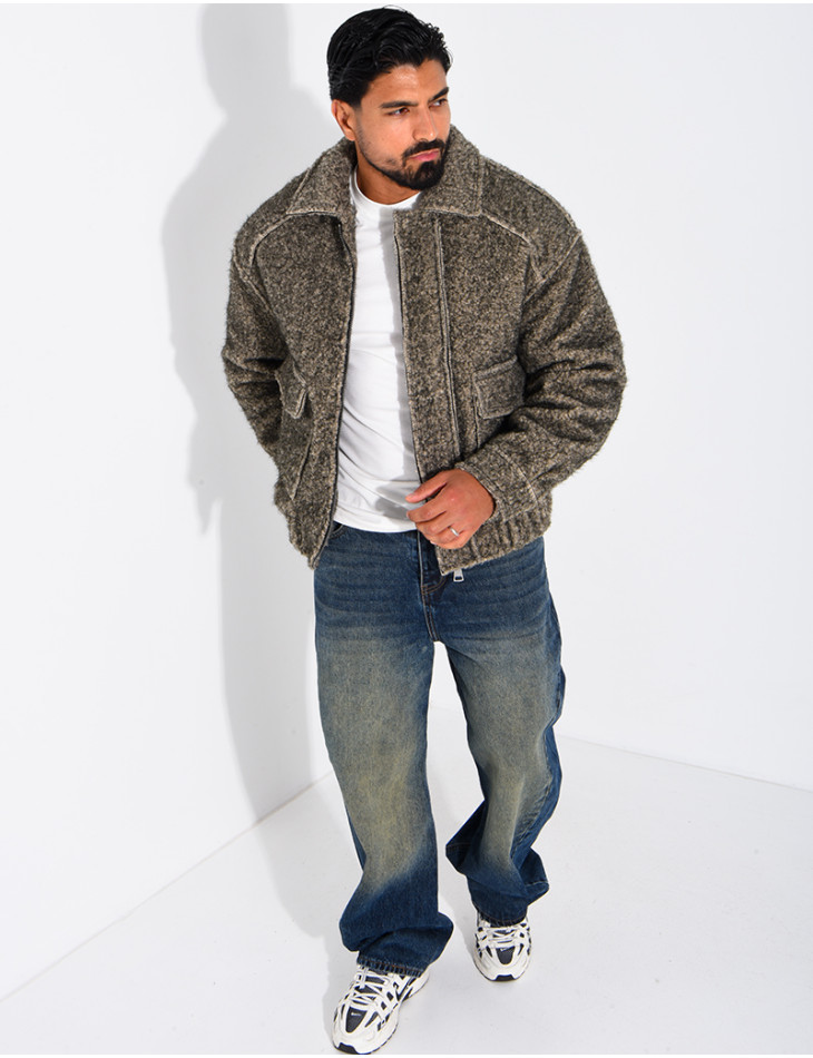 Veste en laine à poches