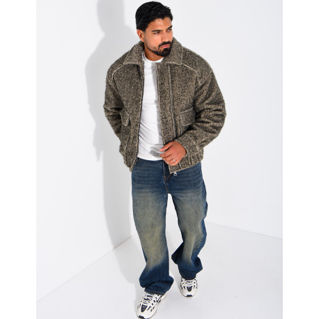 Veste en laine à poches