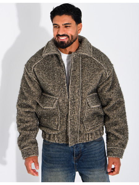 Veste en laine à poches