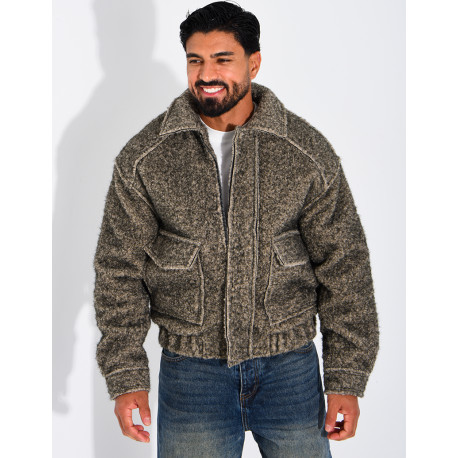 Veste en laine à poches