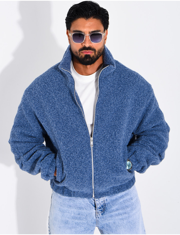 Jacke aus gekochter Wolle