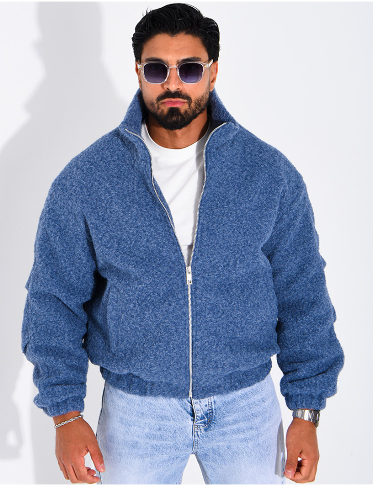 Jacke aus gekochter Wolle