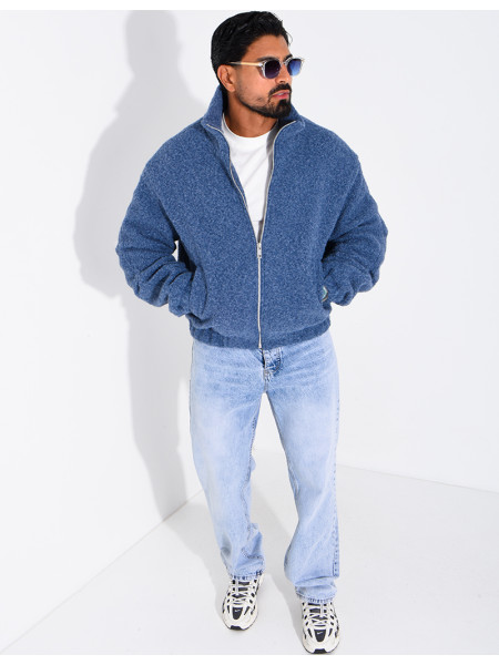 Jacke aus gekochter Wolle