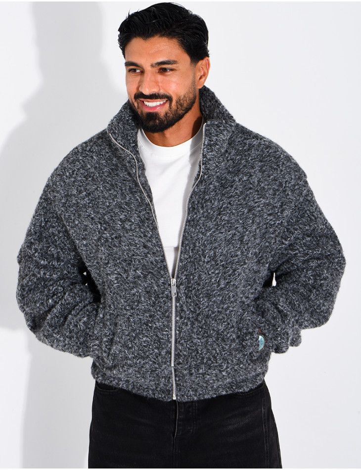 Jacke aus gekochter Wolle
