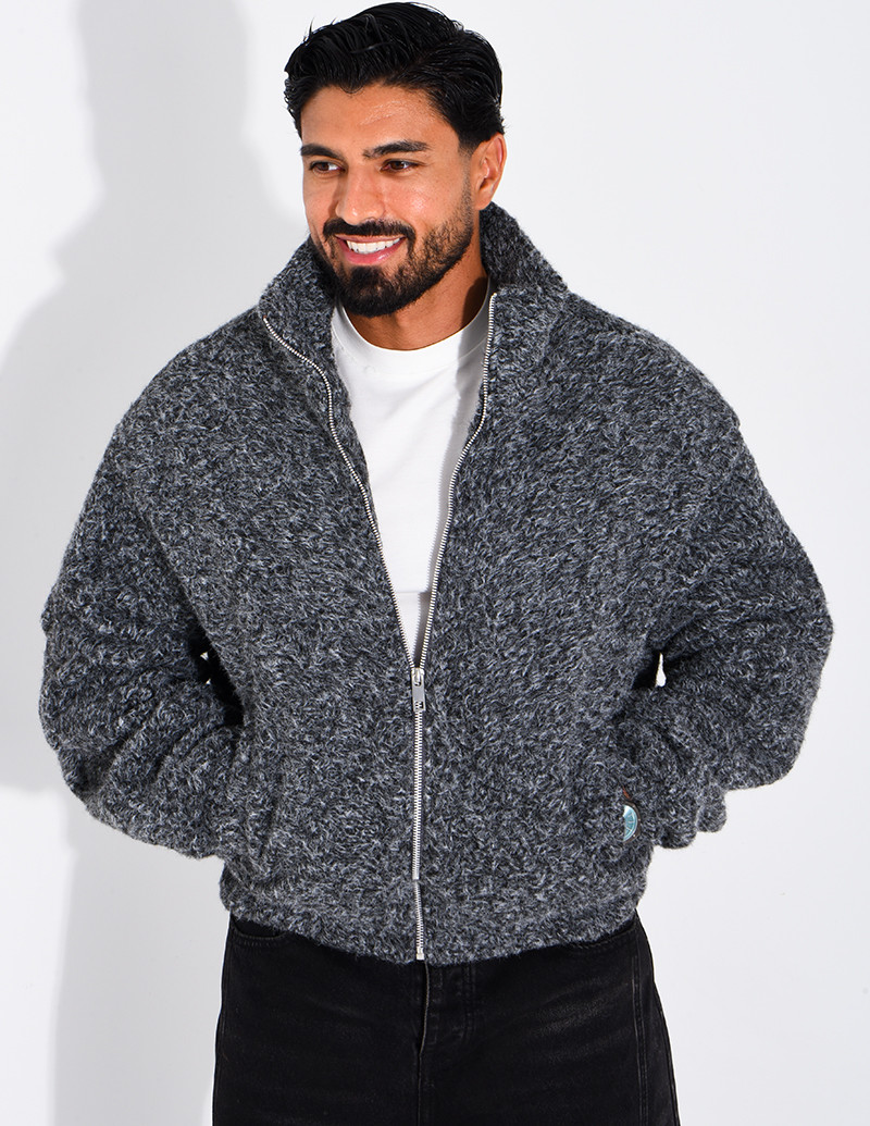 Jacke aus gekochter Wolle