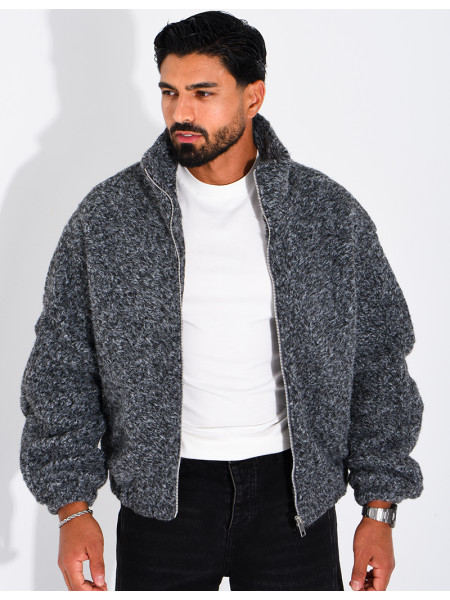 Jacke aus gekochter Wolle