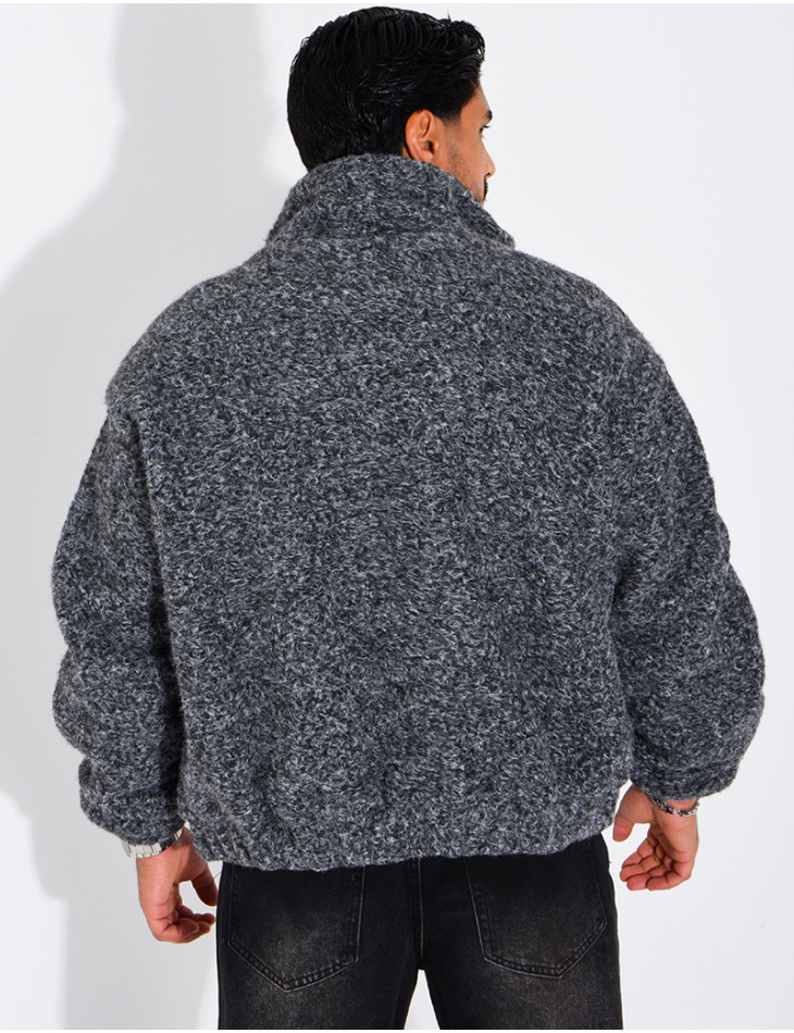 Jacke aus gekochter Wolle