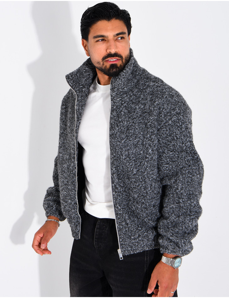 Jacke aus gekochter Wolle