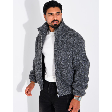 Jacke aus gekochter Wolle