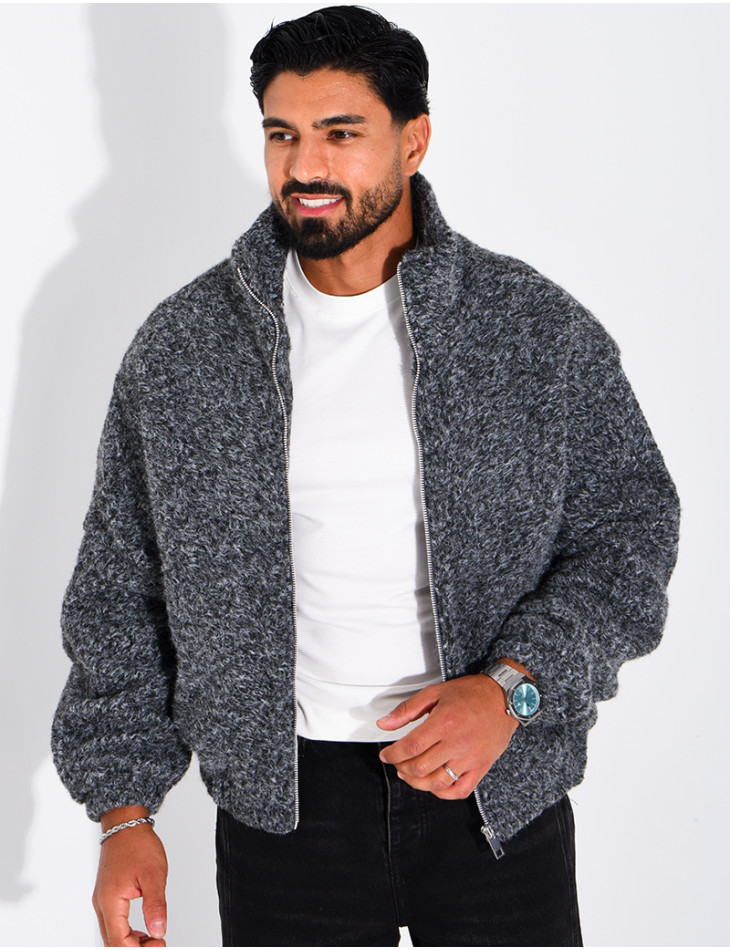 Jacke aus gekochter Wolle