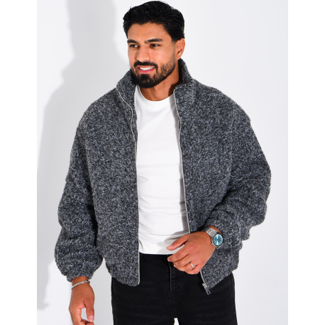 Jacke aus gekochter Wolle