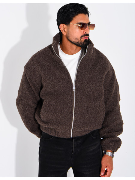 Jacke aus gekochter Wolle