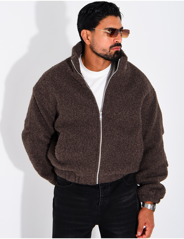 Jacke aus gekochter Wolle