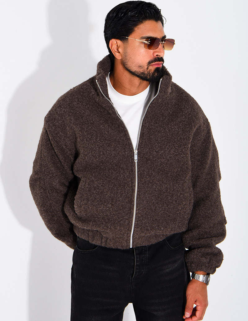 Jacke aus gekochter Wolle