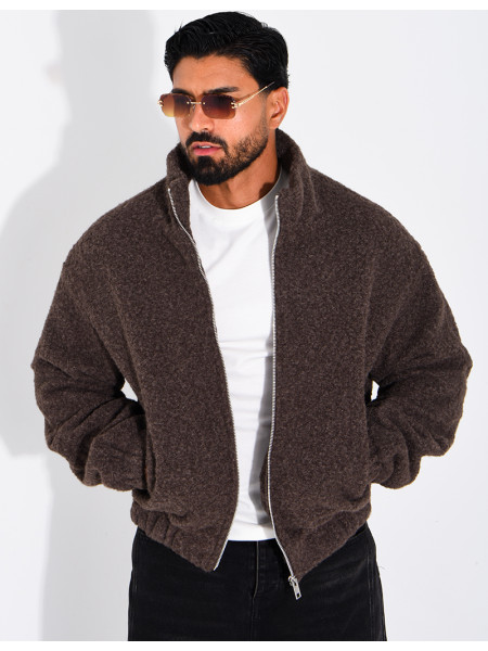 Jacke aus gekochter Wolle