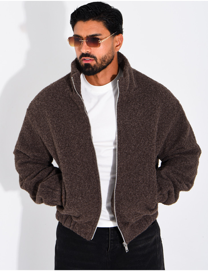 Jacke aus gekochter Wolle