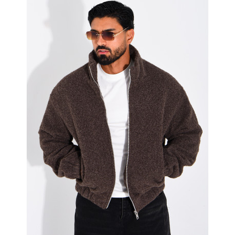 Jacke aus gekochter Wolle