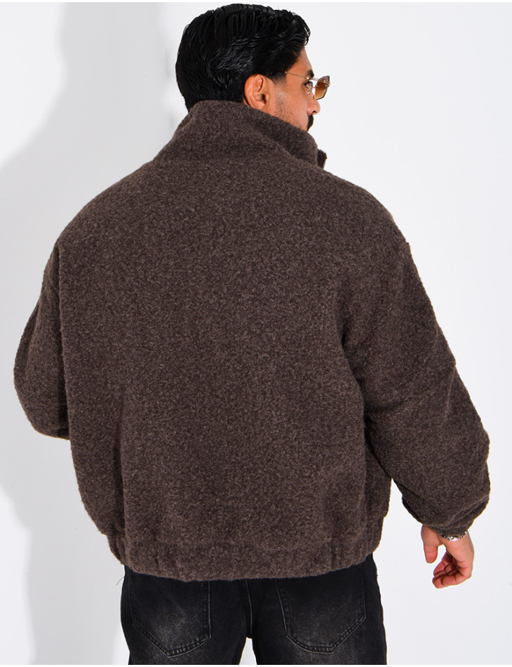 Jacke aus gekochter Wolle