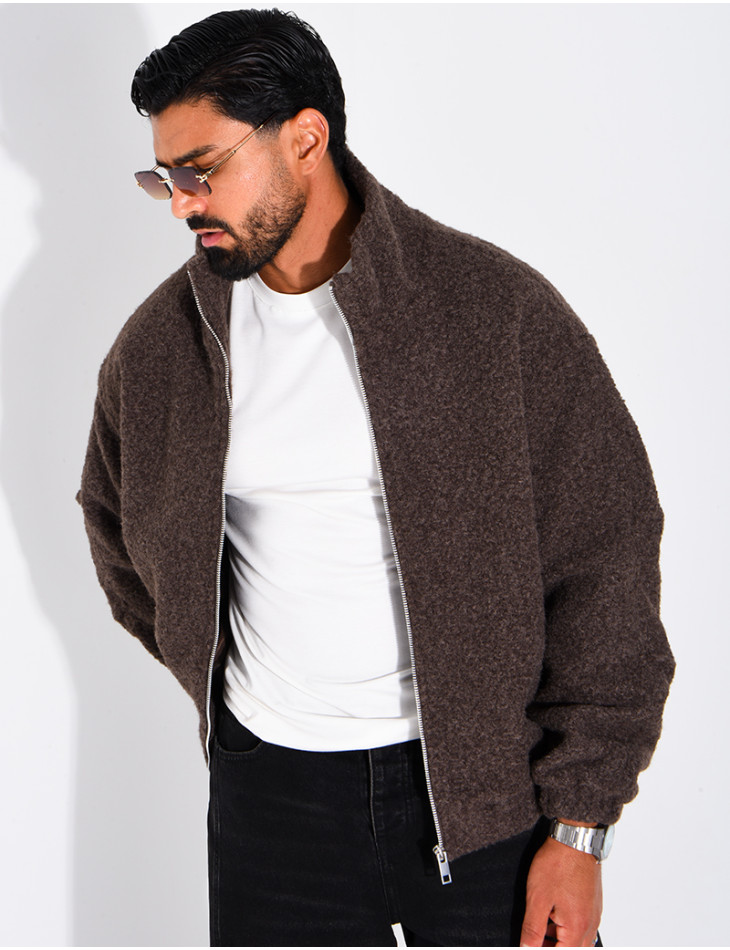 Jacke aus gekochter Wolle