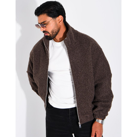Jacke aus gekochter Wolle
