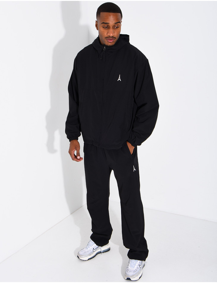 Jogging-Set aus Hose und Kapuzenjacke mit Eiffelturm-Motiv