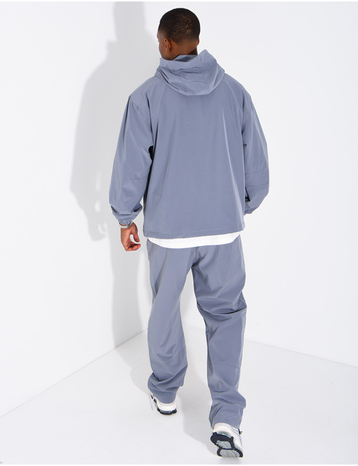 Jogging Set with Hooded Jacket and Pants Featuring the Eiffel Tower