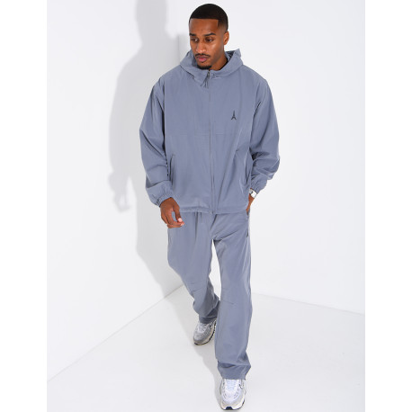 Jogging Set with Hooded Jacket and Pants Featuring the Eiffel Tower