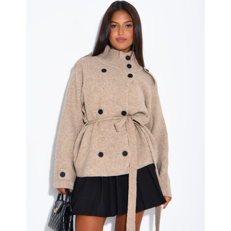 Super-soft wool cardigan with a belt