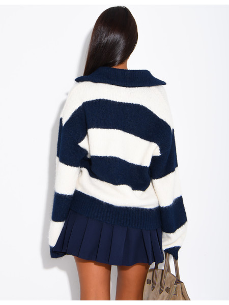 Striped Knit Cardigan