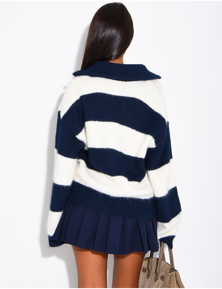 Striped Knit Cardigan