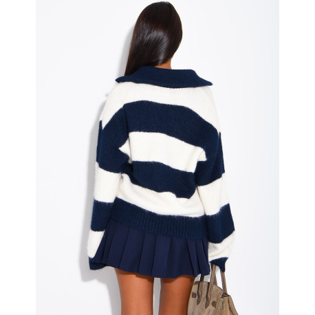 Striped Knit Cardigan